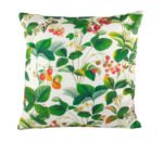 Funda de Cojín en 2 Tamaños, Loneta Algodón Estampado Fresas Para Jardín