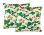 Funda de Cojín en 2 Tamaños, Loneta Algodón Estampado Fresas Para Jardín
