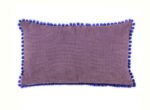Funda de cojín pana 30x50 cm con madroños. Varios Colores a Escoger