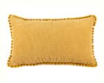 Funda de cojín pana 30x50 cm con madroños. Varios Colores a Escoger