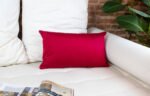 Funda de Cojín 30 x 50 cm, Algodón con Vivo Decorativo, Tejido Resistente y Elegante