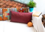 Funda de Cojín 30 x 50 cm, Algodón con Vivo Decorativo, Tejido Resistente y Elegante
