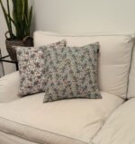 Funda de Cojín 45 x 45 cm 100% Algodón Estampado Floral, 2 Colores Disponibles