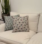 Funda de Cojín 45 x 45 cm 100% Algodón Estampado Floral, 2 Colores Disponibles