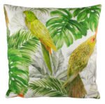 Funda de cojín tropical 45x45 cm | Loneta algodón 100% Estampado Pájaros