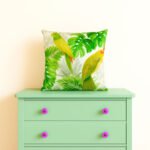 Funda de cojín tropical 45x45 cm | Loneta algodón 100% Estampado Pájaros