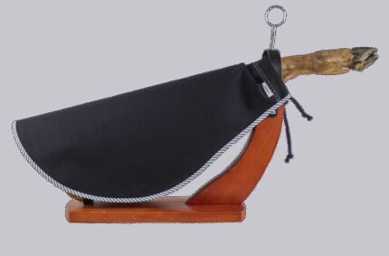 Cubre Jamón Color Negro con Vivo de Rayas