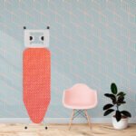 Funda para Tabla de Planchar 49x126 cm Ajustable, Estampado Colmena Rojo con 2 capas