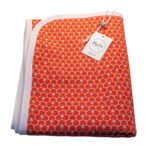 Funda para Tabla de Planchar 49x126 cm Ajustable, Estampado Colmena Rojo con 2 capas