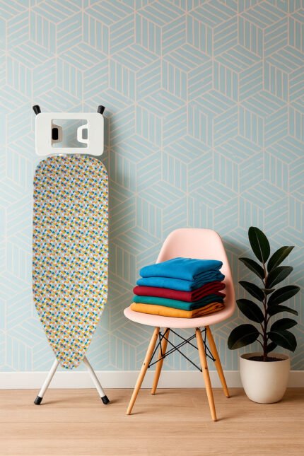 Funda para Tabla de Planchar 49x126 cm Ajustable, Estampado Geométrico con 2 capas
